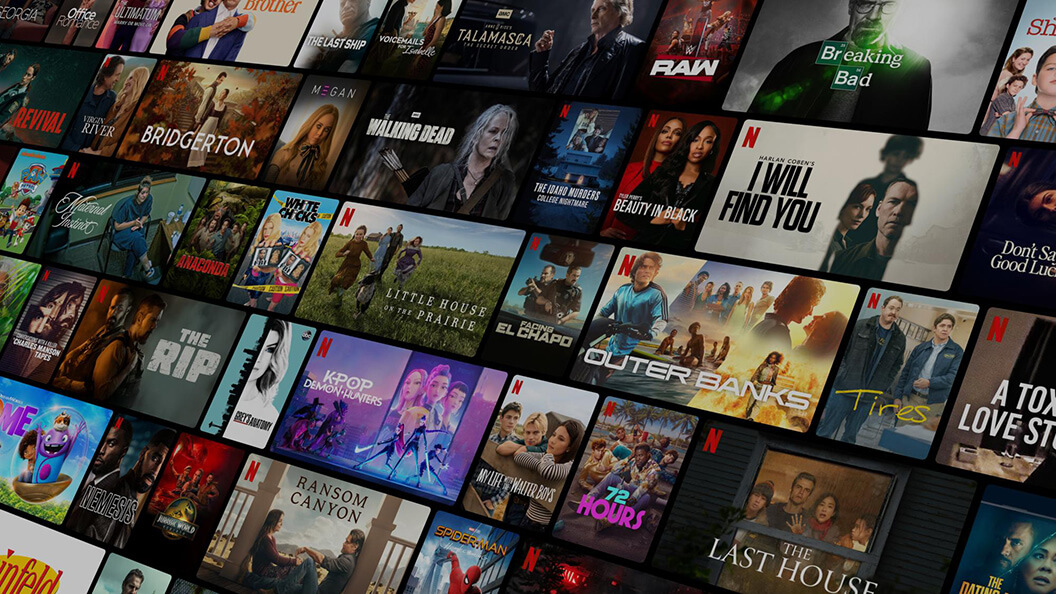 电脑、手机和电视多端观看Netflix的设备示意图
